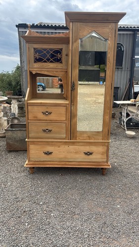 Edwardian oak compactum - edwardian,