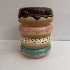 World Market Ceramic Stacked Donut Cookie Jar Sprinkles Decoration