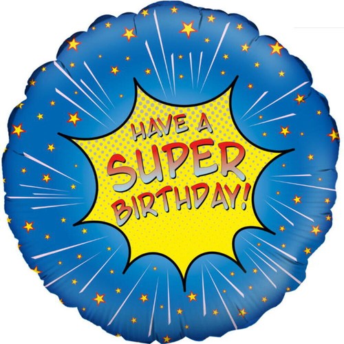 Super birthday blue foil - birthday,