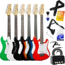 3/4 Size Electric Guitar 36" Beginner Set with Amp, Bag & Free Lessons - 3rd Ave