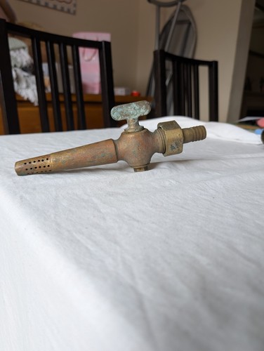 Vintage antique brass beer - beer, tap