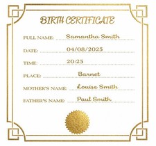 Baby Announcement Fake Birth