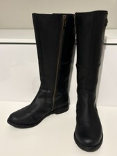 Timberland Women’s Savin Hill 8756R Leather Zip Up Tall Boots Size UK 4 Black