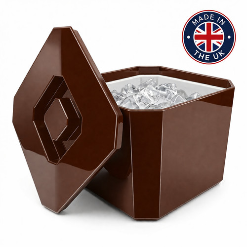 Brown insulated ice bucket - insulated,