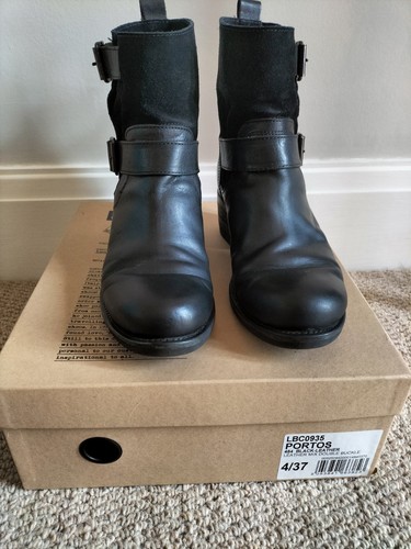 Black bertie leather and suede - leather,