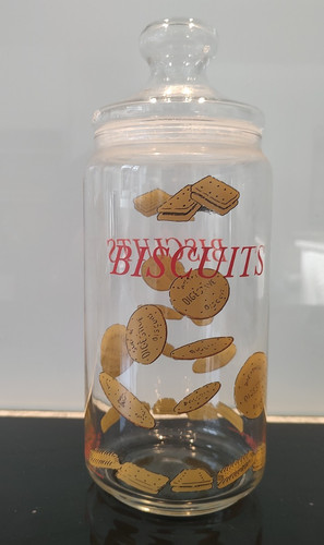 Vintage french glass biscuit - glass,