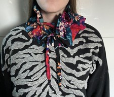 Liberty of London Varuna Wool Drawstring Scarf Floral 80s fabric