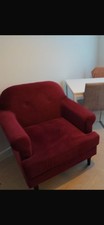 Red Armchair, With Button Detail soft material 
