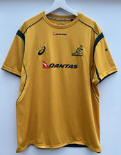 Australia Rugby Training Shirt Asics Short Sleeve Mens 2XL