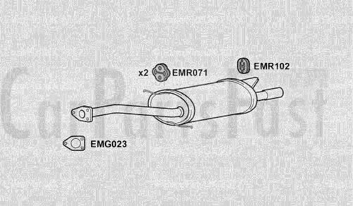 Exvo6052 exhaust rear box - rear,