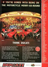 DUCATI '900SS & 750SS' Motor Cycles ADVERT Original Vintage 1993 Print Ad 705/35