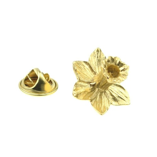 Yellow daffodil badge - daffodil, pin