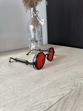 Steampunk Black And Red Unisex Sunglasses Gothic Style Hallowen