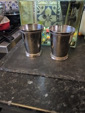 2 X metal mint julep cups