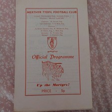 MERTHYR TYDFIL v WOLVERHAMPTON WANDERERS FRIENDLY 1974