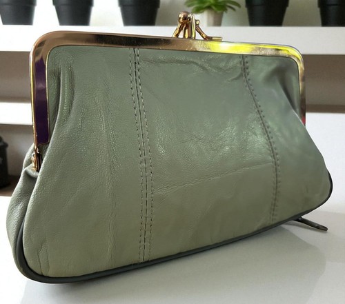 Soft leather clip top purse - soft,