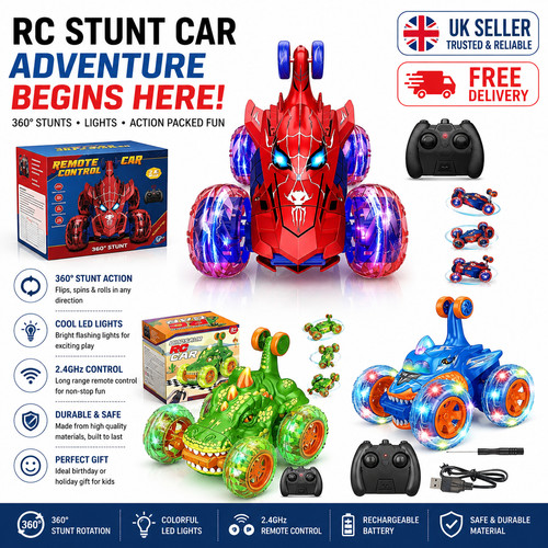 Spiderman stunt car remote - rc,