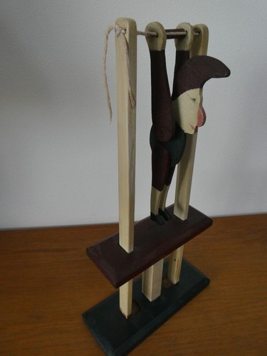 Home made wooden acrobat - home,