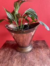 Copper brass coal bucket