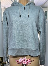 Drop Dead Grey Sherpa Fleece Hoodie Size 8  Very Good Condition 