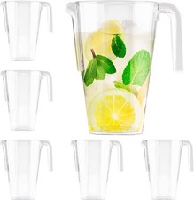 6 Clear Plastic Jugs Pitcher