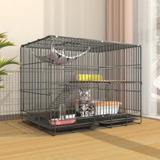 Pet Cat Cage Folding Metal Dog