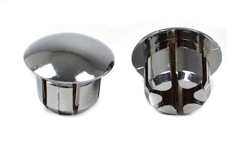 Oxford end plugs chrome - ,