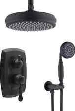 Delnet Antique Shower Mixer Set Concealed Brass Vintage 8Inch Wall Mounted Rain