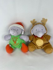 2 x  Mothercare Humphreys Corner Christmas Reindeer  Soft plush Toy Humphrey's