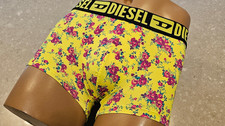 DIESEL MENS NYLON LOW RISE BOXER BRIEFS COOL FLORAL PATTERN NWOT M