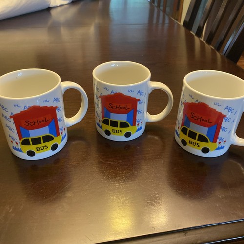 School bus mugs matching set - bus,