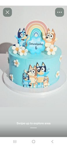 Bluey cake topper card custom - bluey,