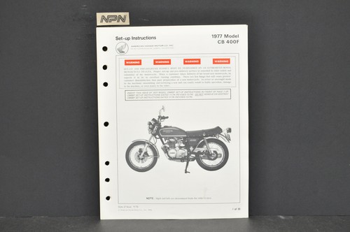 Vtg nos 1977 honda cb400 - 1977, f