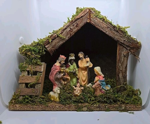 Nativity scene with - scene, resin