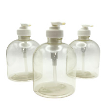 Empty Bottles Pump Dispenser Clear Lotion Shampoo Soap Any Amount UK 300ml