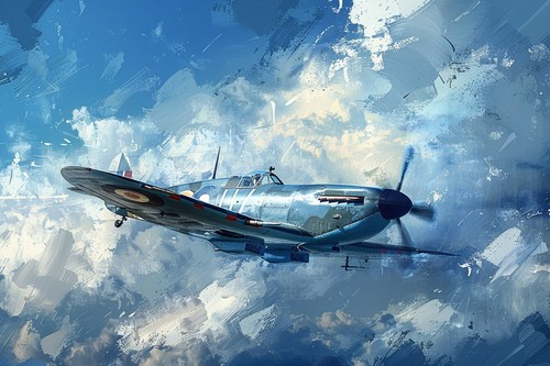 Spitfire style aircraft - spitfire, canvas