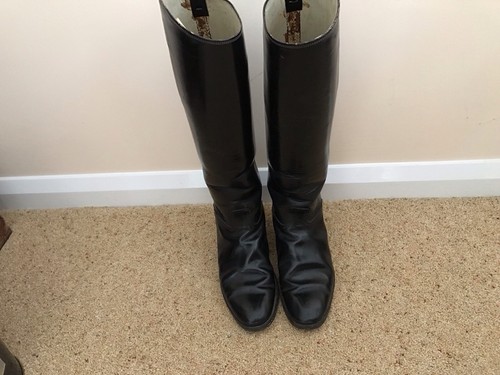 Black leather long - black,
