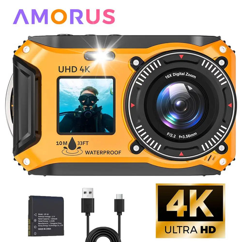 Waterproof camera dual screen - waterproof,