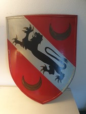 Ornate metal shield 76 cm tall