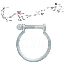 For Citroen Multispace MK2 1.2 MPV Front Down Pipe Lower Flex Exhaust Clamp