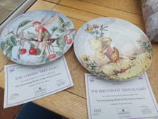 Wedgewood Flower Fairy Plates X 2 With Certificates