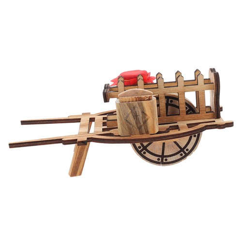 Creative wooden wheelbarrow - wooden,