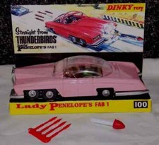 DINKY 100 LADY PENELOPE'S FAB 1 FULLY RESTORED WITH REPRODUCTION BOX ..
