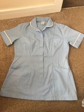 Ladies ALEXANDRA light/pale blue nurse uniform tunic top 96cm 38" Eu 42 size 14?