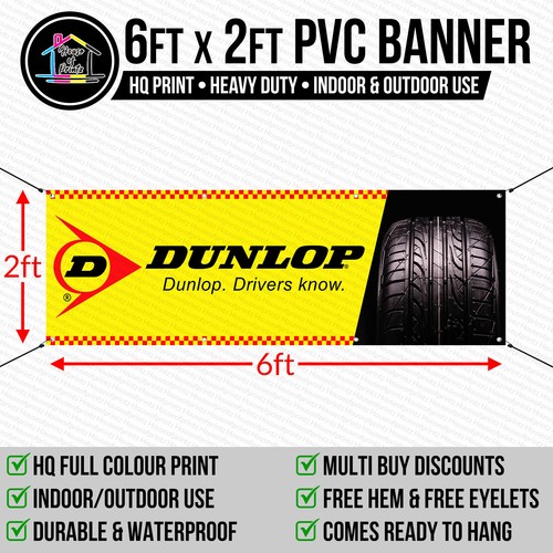Dunlop tyres vinyl pvc banner - dunlop,