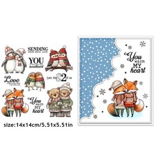 Winter Christmas Clear Rubber