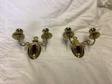 Ethan Allen Pair Of Brass Wall