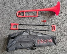Jiggs pBone Red Mini Trombone with Carry Case and Mouthpiece