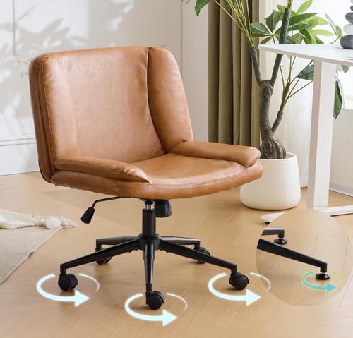 Comfy tan brown office chair - brown,