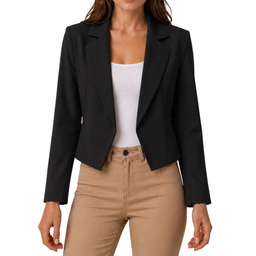 Ladies cropped blazer fully - ladies,